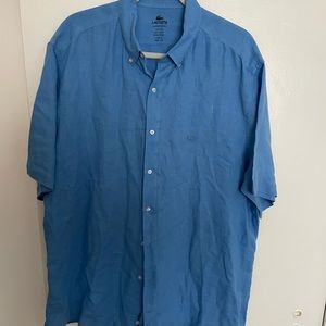 Lacoste linen shirt size 45 mens